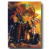 Bam! Drums Greeting Cards 